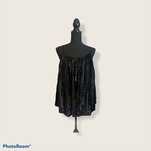 Crushe velvet tank blouse